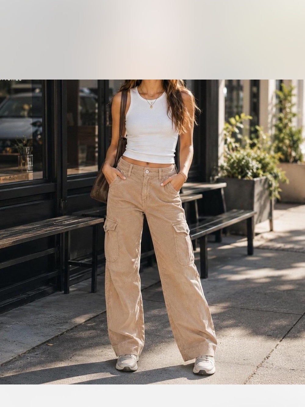 American Eagle Corduroy Cargo Pants - Picture 2 of 8